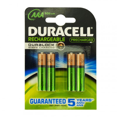 Duracell - 4 Batterie Ministilo AAA ricaricabili