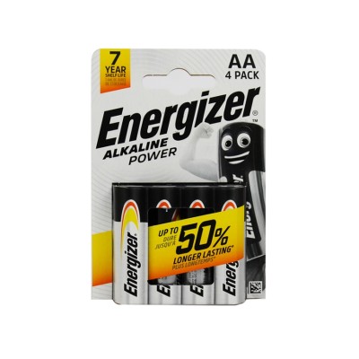 Energizer- Alcaline Power Stilo AA Blister 4 Pile (LR06)