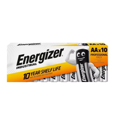 Energizer- Industrial Alcaline Stilo AA Confezione 10 Pile (LR06)